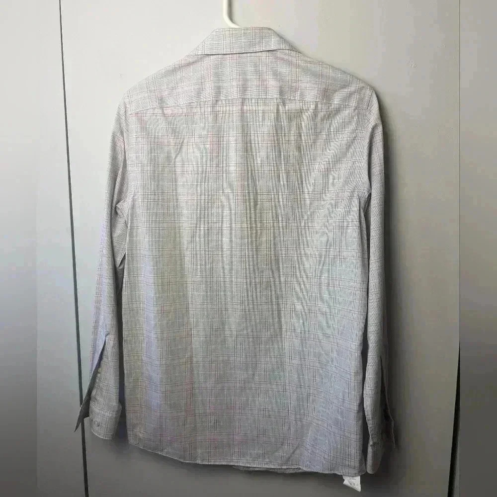 MICHEAL KORS Long sleeves button down shirt size small Gray Pink and white - Picture 6 of 8